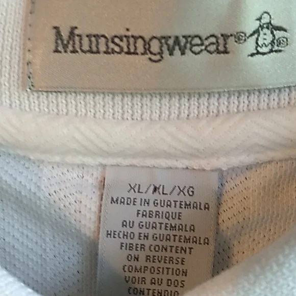 Munsingwear Men's Polo Shirt White XL - Picture 3 of 6